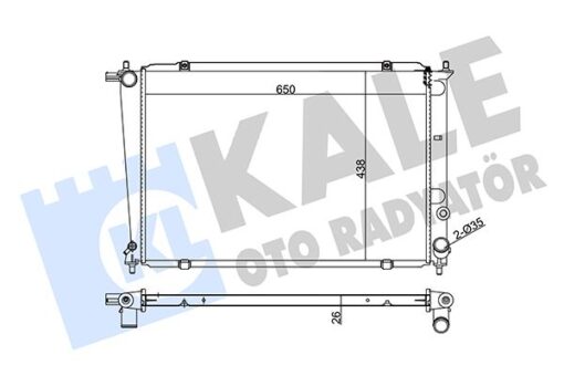 Radyatör Starex 00-04 H1 2.5 Crdı Ac Klimasız Mek 650x438x26 Al/pl/brz - 253104A100-253104A110