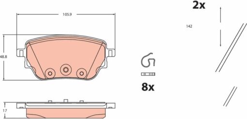 Fren Balatası Arka Mercedes W177 V177 W247 C118 X118 H247 X247 - A0004207500