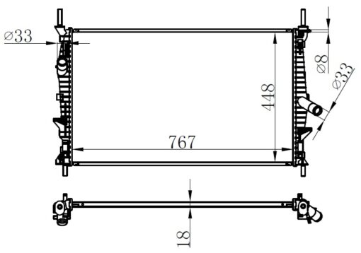Motor Su Radyatoru Transıt Tuorneo Custom V362 V363 2.2tdcı 100ps 125ps 135ps 140ps 155ps 12 - BK218005CC-1789645