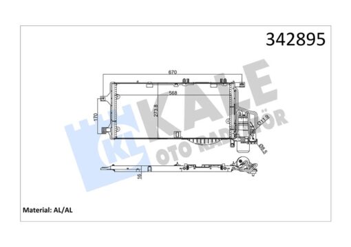 Klima Radyatörü Kondenseri Kurutucu İle Combo-corsa C 1.3cdtı-1.7cdtı 03 548x261x16 - 93177423-1850093-13106020