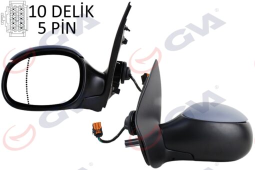 Dış Dikiz Aynası Sol 206 04 Elektrikli Isıtmalı Astarlı Asferik 5 Fiş Vm-208ehpal - 8149.KQ-8149.KY-8148.KE