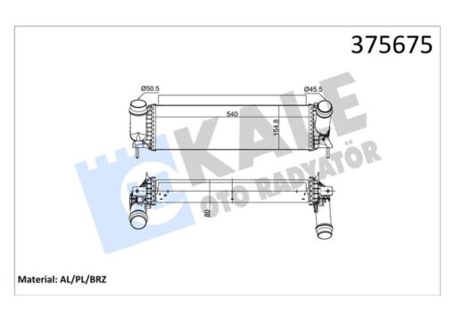 Turbo Radyatörü Intercooler Nıssan Navara Np300 2.3 Dcı 15 >mercedes X-class 2.3 3.0d 15 > Brazıng 80mm - 144614JA0B