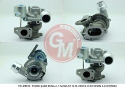 Turbo Şarj Renault Captur Clio Iıı Clio Iv Megane Iıı Fluence Kango Symbol Iı Iıı Twingo Iı K9k 1.5 Dci 86-90 Bg - 7701478939-144118936R-144110429R