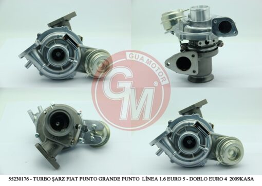 Turbo Şarj Fıat Bravo Punto Grande Punto Linea Egea 1.6 Euro 5 - Doblo Euro 4 2009kasa - 55230176-55209152-55220699