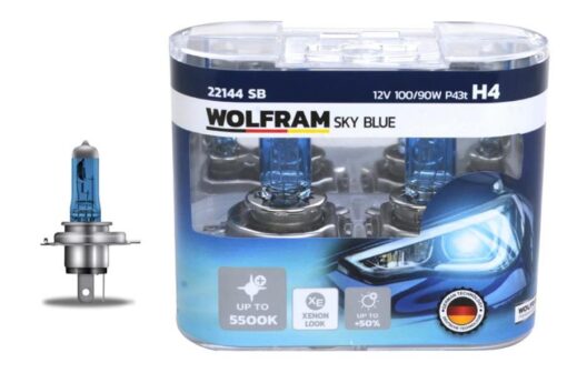 Ampul 12v H4 100/90 P43t Sky Blue Beyaz Işık