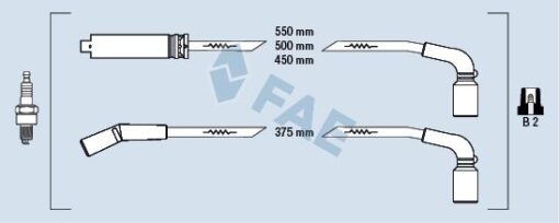 Buji Kablo Set Chevrolet Kalos 1.4 02 Lanos 1.4-1.5 97 Chevrolet Aveo 1.5-kalos 1.5 05 - 96305387