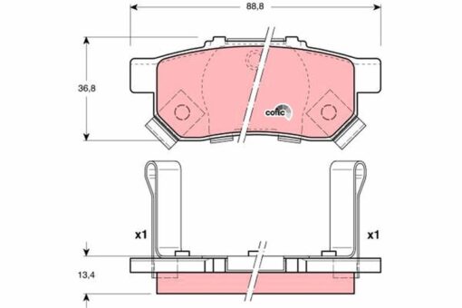 Arka Balata Cıvıc V 1.6 İe Vtec-1.6 Vtı 95-01 Jazz Iı 1.2 802-08 1.4 02 Abs Li - 43022SAAE51-06430SAAE50-WVA21312