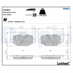 Fren Balatası Arka Mercedes W206 S206 C236 A236 W214 S214 C236 A236 - A0004201304