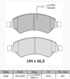 Ön Fren Balatası Fıat Ducato-boxer-movano-jumper 24 2.2d Mtj 2.3d Mtj - 77361194-1695251780