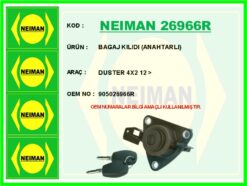 Bagaj Kılıdı Anahtarlı Duster 4x2 12 > - 905026966R