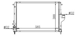Radyatör Brazing Dacıa Duster 10 > Logan 05 > 1.5 Dci Mek.şanz. / Ac 585x408x26 - 214100598R-8200582026