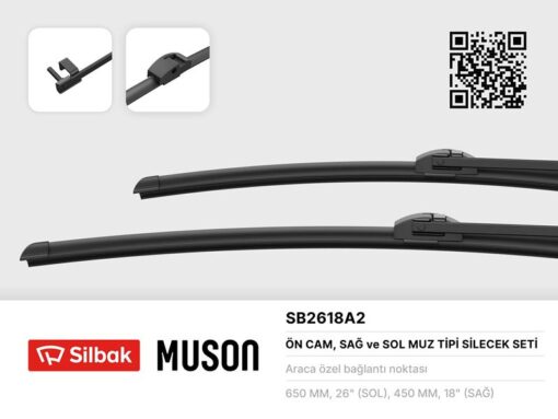 Silecek Süpürgesi 650/450mm Muz Tipi Bmw 5 Serısı Tourıng - 7 Serısı 03/10