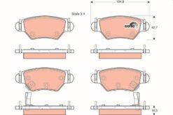 Arka Fren Disk Balata Astra G 98 05 Zafıra A 98 05 Corsa C-combo C 03 09 - 9195147-9198598-1605105-1605037