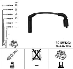 Buji Kablosu Chevrolet Kalos 1.2l 05-> / Aveo 1.2l 03-> Rc-dw1202 - 96288956