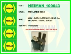 Ateşleme Bobını Mgn 1.6 96-99 -scenıc 1.6-kng 1.4-broadway Beyaz Soket - 7700100643