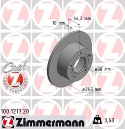 Arka Fren Aynası Passat- 96-05 Audı100 90-94 A6 1.8t-1.9tdı 94-05 Superb 02-08 245x10x5dl 986478132-986479b22-df2651 - 4A0615601A