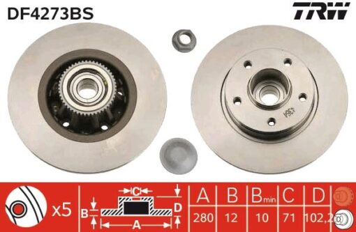 Arka Fren Aynası Poryalı Renault Trafıc Iı 01 06 Opel Vivaro 01 06 280x12x5delik - 7711130076-8200228610-7701206846