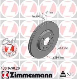 Ön Fren Aynası Corsa C - Combo C 01 11 Merıva A 03 10 Tıgra 04 09 260x24x4dl Havalı - 95526646-569000-9127967-9196050