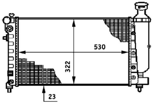 Radyatör P106 Iı 96 Saxo 96-03 1.1-1.4-1.6 Ac Mek 532x322x23 - 1330.29-1330.01-1331.HQ