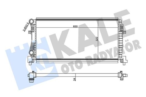 Radyatör Golf Vıı-a3-leon-octavıa 1.2 Tfsi-1.6 Tdi 13 > 650x322x23 Mrk/otom - 5Q0121251EB-5Q0121251EC