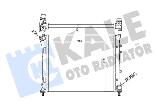 Su Radyatörü Fıat Panda 1.3jtd 12 >500-500c 1.3mtj 1.4 16v 07 > Mt Ac Mekanik 480x416x24 - 51793589-51835026-51934450-52044997