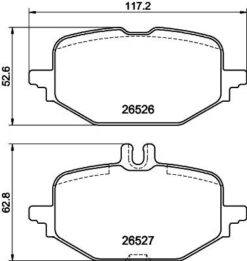 Fren Balatası Arka Mercedes W206 S206 C236 A236 W214 S214 C236 A236 - A0004201304