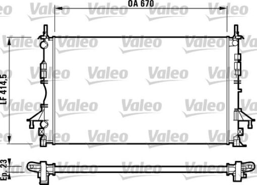 Radyatör Lgn Iı 1.6-1.8-2.0-1.9 Dcı Ac Mek Otom 670x414.5x23 - 8200008764