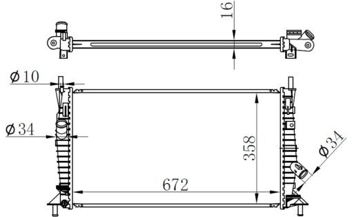 Radyatör Brazing Focus Iı 04-12 Cmax 1.6ti 1.8 2.0 05-07-10 Volvo S40 1.6 1.8 2.0 C30 C70 V50 - 3M5H8005RK-8603621-30665934