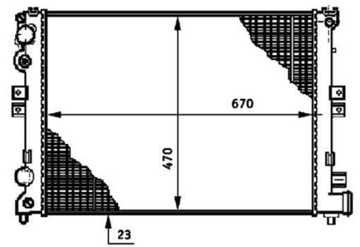 Radyatör Jumpy-expert-scudo-1.9d-2.0jtd Ac Klimasız Mek 669x470x27 - 1301.W2-1301.W4-1301.P2-1301.P3