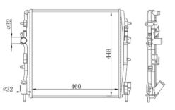 Radyatör Brazing Kng 01> 1.5dcı K9k Ac Klimasız Mek 460x448x26 - 8200240818
