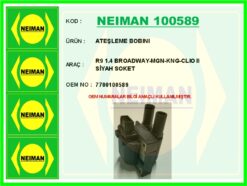 Ateşleme Bobını R9 1.4 Broadway-mgn-kng-clıo Iı Siyah Soket - 7700100589