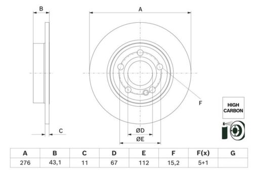 Fren Dıskı Arka Mercedes W177 W247 C118 - A2474230112