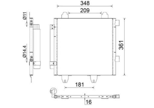 Klima Radyatörü Kondenseri P107 05>14 1.0i 12v-1.4hdi 05> C1 1.0i 12v-1.4hdi 05> - 6455.EF-6455.EE