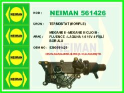 Termostat Komple Megane Iı - Megane Iıı Clıo Iıı - Fluence - Laguna 1.6 16v 4 Fişli Borulu - 8200561426