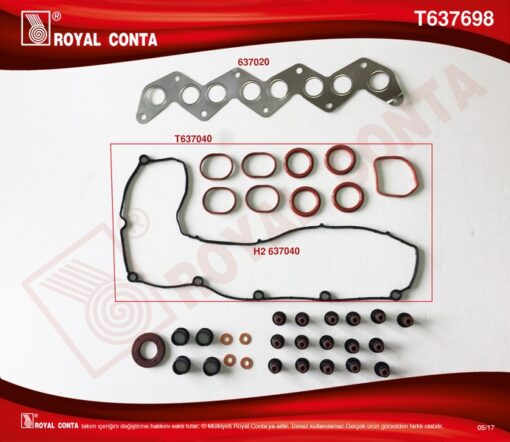 Üst Takım Conta Reınz Keçeli S Lasti Skc Siz C4-c5 04>c8-jumpy-mondeo-c30-s40 Iı 07> 2.0hdı - 0197.AC