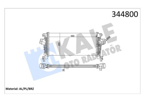 Turbo Radyatörü Intercooler Astra J-cruze J305 Al/pl/brz 565x280x30 - 1302144-13267646