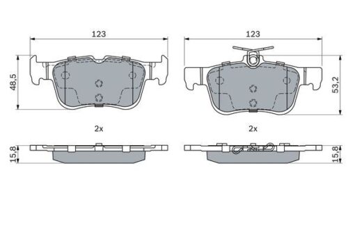 Arka Fren Balatası Galaxy Iıı 1.5. 2.0. 2.0 Tdcı. 2.0 2015> Mondeo V 14> Focus Iv 18> - JX612M007AEC-KTLX612M007AEB