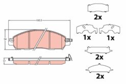 Disk Fren Balatası Ön Np300 Navara 2015->> - D10604JA0A