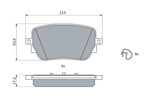Fren Balatası Arka Mercedes W177 V177 W247 C118 X118 H247 X247 - A0004201706
