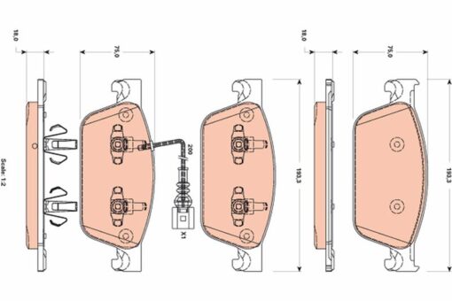 Ön Balata Transporter T6 10 > 180 Hp Gdb1887 - 7E0698151-7E0698151B