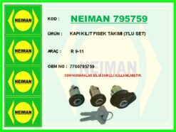 Kapı Kılıt Fısek Takımı 3 Lu Set R 9-11 - 7700795759