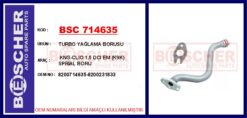 Turbo Yağlama Borusu Kng-clıo 1.5 Dcı Em K9k - 8200714635-8200231833
