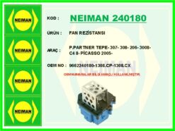 Fan Rezistansı P.partner Tepe- 307- 308- 206- 3008- C4 Iı- Picasso 2005- - 9662240180-1308.CP-1308.CX