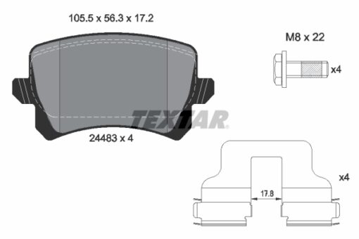 Arka Balata Caddy-tıguan-passat-a6-q3 11 > - 5N0698451-3C0698451FE-JZW698451G