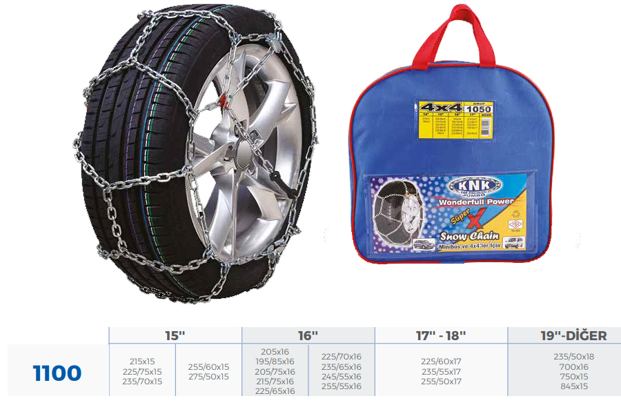 Patinaj Zinciri Takmatik Transit Minibüs-mb Jeep Zincir Ebatları İçin Resime Bakınız 1 Patinaj Zinciri Takmatik Transit Minibüs-mb Jeep Zincir Ebatları İçin Resime Bakınız