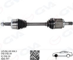 Komple Aks Ön Sol Dıscovery 3 L319 Dıscovery 4 L319 R.r Sport I L320 636.5mm - LR072069-LR047295-TDB500110