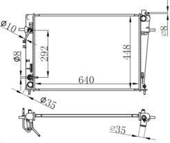 Radyator Brazing At 640x438x18 Tucson 2.0 Crdı 04 - 253102E950-253102E960