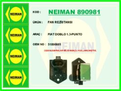 Fan Rezistansı Fıat Doblo 1.3-punto - 51890981