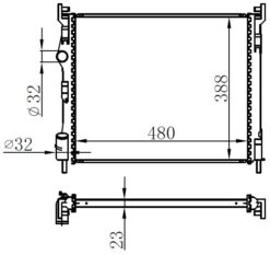 Radyatör Clıo Iı 1.5dci Ac Klimasız Mek 480x415x23 - 7700436916