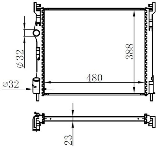 Radyatör Clıo Iı 1.5dci Ac Klimasız Mek 480x415x23 - 7700436916
